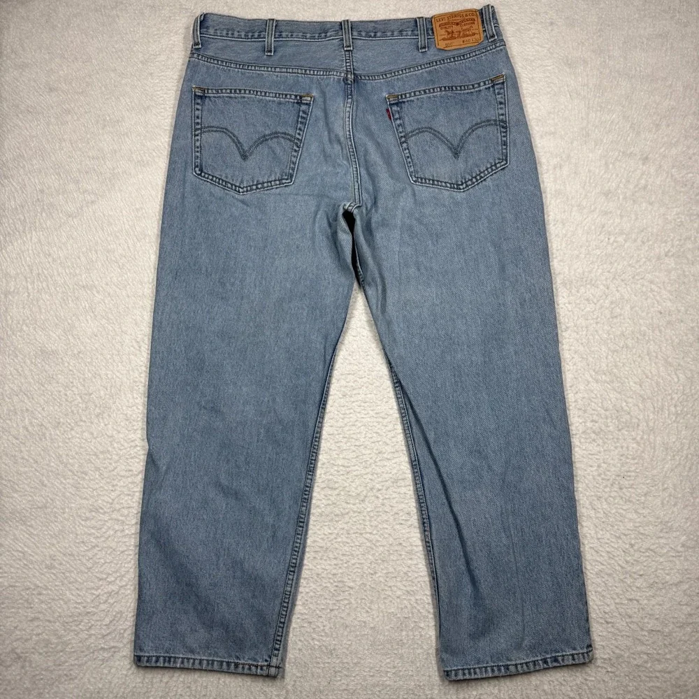 Levi's 550 Relaxed Fit Jeans Straight Blue Denim Pants Men's Size 40x30‎